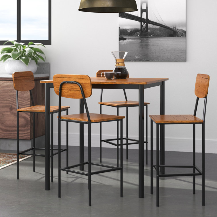 Pub style dining best sale table with 4 chairs